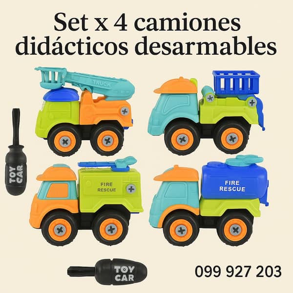 Camiones x4 didacticos puzzle